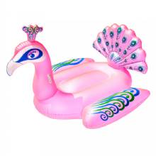 AQUA LEISURE Aqua Flash Light Up Princess Peacock Ride%2DOn Float %2D Pink