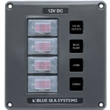 BLUE SEA Water%2DResistant 12V 4 Circuit Breaker Switch Panel