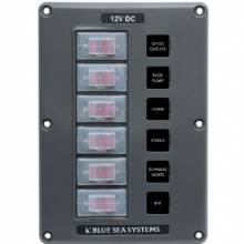 BLUE SEA Water%2DResistant 12V 6 Circuit Breaker Switch Panel