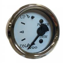 VDO Cockpit Marine 52MM 2%2D1 and 16 inch Trim Gauge f and Honda Engines %2D White Dial and Chrome Bezel