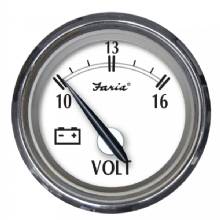FARIA Newport SS 2 inch Voltmeter - 10 to 16V