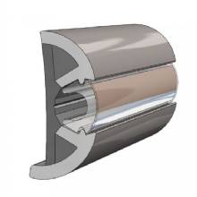TACO MARINE SuproFlex Rub Rail Kit w and Flex Chrome Insert %2D 2 inchH x 12 inchW x 80 ftL