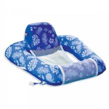 AQUA LEISURE Supreme Zero Gravity Chair Hibiscus Pineapple Royal Blue w and Docking Attachment