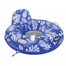 AQUA LEISURE Supreme Lake Tube Hibiscus Pineapple Royal Blue w and Docking Attachment