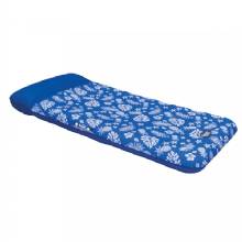 AQUA LEISURE Supreme Oversized Controued Lounge Hibiscus Pineapple Royal Blue w and Docking Attachment