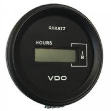 VDO Cockpit Marine 52mm 2%2D1 and 16 inch LCD Hourmeter %2D Black Dial and Chrome Bezel