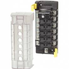 BLUE SEA ST CLB Circuit Breaker Block %2D 6 position with Negative Bus