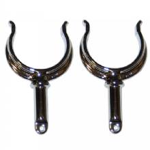 PERKO Ribbed Type Rowlock Horns %2D Chrome Plated Zinc %2D Pair