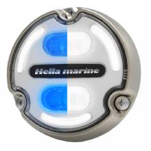 HELLA Apelo A2 Blue White Underwater Light %2D 3000 Lumens %2D Bronze Housing %2D White Lens w and Edge Light