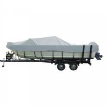 CARVER Poly%2DFlex II Wide Series Styled%2Dto%2DFit Boat Cover f and 175 ft Aluminum V%2DHull Boats with Walk%2DThru Windshield %2D Grey