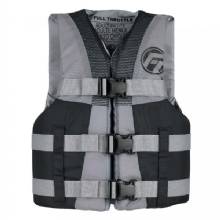 FULL THROTTLE Teen Nylon Life Jacket %2D Grey and Black