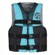 FULL THROTTLE Teen Nylon Life Jacket %2D Aqua and Black