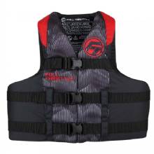 FULL THROTTLE Adult Nylon Life Jacket %2D 4XL and 7XL %2D Red and Black