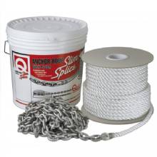 QUICK Anchor Rode 25 ft %2D 8mm Chain %2D 300 ft %2D 9 and 16 inch Rope