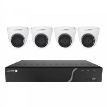 SPECO 4 Channel NVR Kit w and 4 Outdoor IR 5MP IP Cameras 28mm Fixed Lens 1TB Kit NDAA