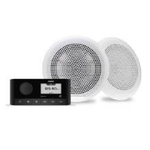 FUSION MS%2DRA60KCW Bundle MS%2DRA60 Stereo with Pair EL Classic 65 in Speakers