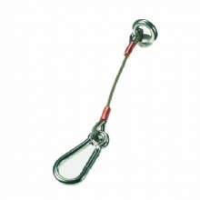 LEWMAR 66840027 Anchor Strap 12 in 3mm Cable with 6mm Caribiner Clip