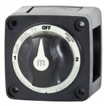 BLUE SEA M%2DSeries Battery Switch On and Off and On with Knob Black