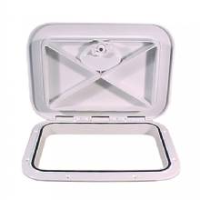 BECKSON 11 in x 15 in Flush Hatch White %2D ASA Material %2D Acrylonitrile Styrene Acrylate