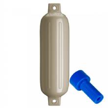 POLYFORM G%2D4 Twin Eye Fender 65 in x 22 in %2D Sand w and Adapter