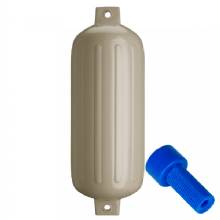 POLYFORM G%2D6 Twin Eye Fender 11 in x 30 in %2D Sand w and Adapter
