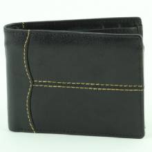 AMERICAN BISON BIFOLD RODEO WALLET WHIP STCH BK