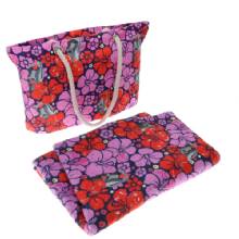 EASTER ISLAND MERCANTILE Beach Bag and Towel Set Burgundy