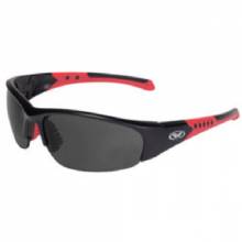 GLOBAL VISION EXHAUST SMOKE LENSE BLACK and RED FRAME