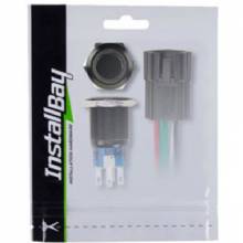 INSTALL BAY 19MM BLK ROUND SWITCH LATCH W and HARN WHITE