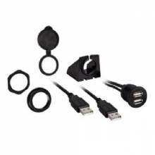 INSTALL BAY DUAL USB PASS THRU EXTENSION 1 METER