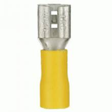 INSTALL BAY Q and D MALE VINYL YELLOW 12 and 10GA 100PK