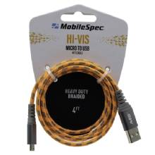 MOBILESPEC HiVis 4 ft Micro Cable Orange