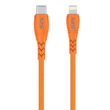 MOBILESPEC 7 ft Hi Vis Lightning to C Cable Orange