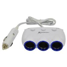 MOBILESPEC 12V 3%2DWay Adapter with 2 USB Ports