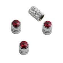 ROADPRO VALVE CAPS RED CHROME 4PK OP