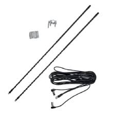 ROADPRO 3 ft Dual Antenna Kit Black