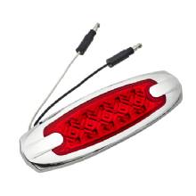 ROADPRO LED DIAMOND LENS 315 RED LT W and CHR BASE