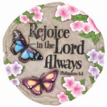 SPOONTIQUES REJOICE IN THE LORD STEPPING STONE