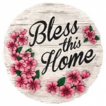 SPOONTIQUES BLESS THIS HOME STEPPING STONE