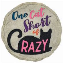 SPOONTIQUES ONE CAT SHORT STEPPING STONE