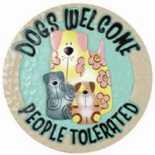 SPOONTIQUES DOGS WELCOME STEPPING STONE