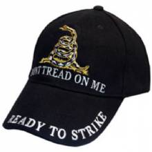 US MILITARY MERCHANDISE CAP DONT TREAD ON ME BLK