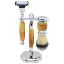 UNION RAZORS Three Piece Shave Kit Tiger Eye