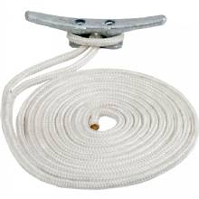 SEA DOG Double Braided Nylon Dock Line %2D 5 and 8 in x 25 ft %2D White