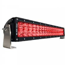 BLACK OAK LED Curved Double Row Combo Red Predator Hunting 20 in Light Bar %2D Black