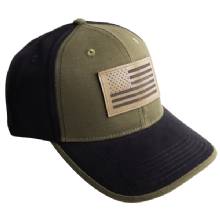 BLACKCANYON American Flag Patch Cap Blk and Olive Green