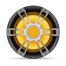FUSION SG%2DSL123SPG 12 in 600 Watt Sub%2DWoofer Sports Grill Gray
