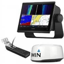 GARMIN GPSMAP 1243XSV COMBO GPS and FISHFINDER W and GMR18HD GT23