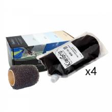 KIWIGRIP 4 %2D 1 Liter Pouches %2D Black with 4 in Roller