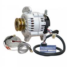 BALMAR Alternator 120 AMP Kit 12V 315 in Dual Foot Saddle Dual Vee Pulley Regulator and Temp Sensor
